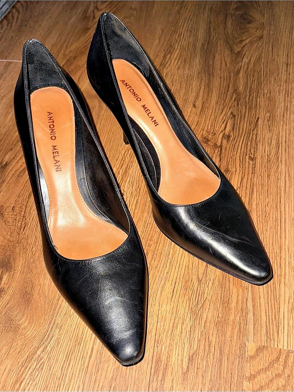 Antonio Melani Women's Black Pointed-Toe Heels